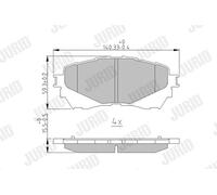 JURID 573444J Kit de plaquettes de frein, frein à disque pour MAZDA