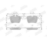 JURID 573609J Kit de plaquettes de frein, frein à disque pour MERCEDES-BENZ