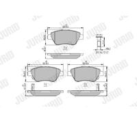 JURID 573652J Kit de plaquettes de frein, frein à disque pour OPEL,VAUXHALL
