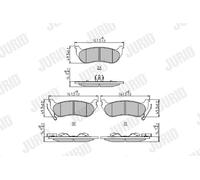 JURID 573683J Kit de plaquettes de frein, frein à disque pour JEEP