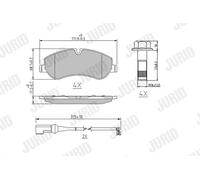 JURID 573690J Kit de plaquettes de frein, frein à disque pour FORD