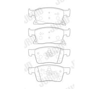 JURID 573702J Kit de plaquettes de frein, frein à disque pour OPEL,VAUXHALL