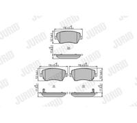 JURID 573770J Kit de plaquettes de frein, frein à disque pour NISSAN