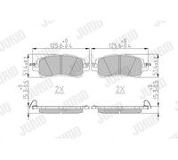 JURID 573801J Kit de plaquettes de frein, frein à disque pour MAZDA
