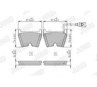 JURID 573809J Kit de plaquettes de frein, frein à disque pour AUDI