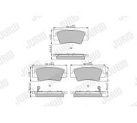 JURID 573816J Kit de plaquettes de frein, frein à disque pour HYUNDAI,KIA