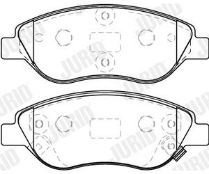 JURID 573867J Kit de plaquettes de frein, frein à disque pour FIAT