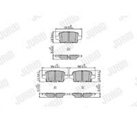 JURID 573897J Kit de plaquettes de frein, frein à disque pour OPEL,VAUXHALL