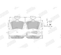JURID 573938J Kit de plaquettes de frein, frein à disque pour AUDI,SEAT,SKODA,VW