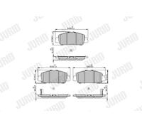JURID 573970J Kit de plaquettes de frein, frein à disque pour HONDA