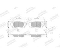 JURID 573973J Kit de plaquettes de frein, frein à disque pour LEXUS
