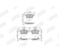 JURID 573976J Kit de plaquettes de frein, frein à disque pour HONDA