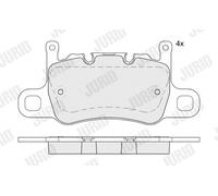 JURID 574103J Kit de plaquettes de frein, frein à disque pour PORSCHE