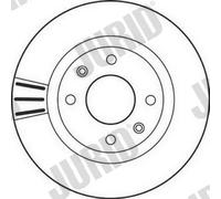 JURID BRAKE DISC, 562128JC, FRONT, FOR PEUGEOT 206 CC 2000-2008, OE-MATCHING QUALITY, SMOOTH & QUIET BRAKING