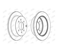 JURID Disques de Frein Arrière Ø262 MM Plein pour Hyundai Matrice Sonata IV V