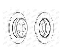 JURID Disques De Frein Arrière Ø284 Mm Voll Pour Hyundai Sonata V Grandeur VI