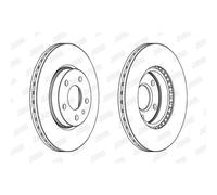 JURID Disques de Frein Avant Ø257 MM Ventilé pour Alfa Romeo Spider 916S_
