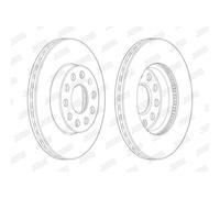 JURID Disques De Frein Avant Ø276 Mm Ventilés Pour VW Golf VII 5G1 BE1 AM1