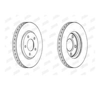 JURID Disques De Frein Avant Ø281 Mm Ventilé Pour Chrysler Voyager IV Caravan