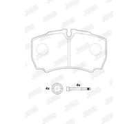 JURID Plaquette de Freins Bremsbelegsatz Arrière pour Iveco Daily III Box /