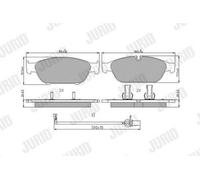JURID Plaquettes de frein Avant pour AUDI A6 C7 Avant (4G5, 4GD) Plaquettes de