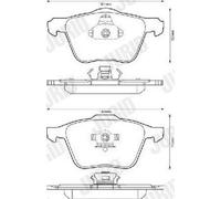 JURID Plaquettes de frein Avant pour VOLVO V70 II (285) Plaquettes de freins