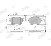 JURID Plaquettes de frein Avant pour VW Polo Schrägheck (6R1, 6C1) Plaquettes de