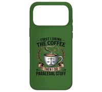 Juridique Professionnel Parajuriste Amoureux du Café Bureau Humour Coque pour iPhone 17 Pro Max
