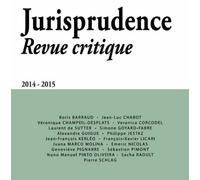 Jurisprudence - revue critique 2014-2015