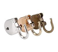 Juroupi - Ensemble de 3 Cadenas Antiques et Clés Squelette pour Ordinateur Portable, Serrure en Métal, Argent, or, Bronze