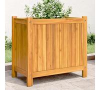 Juroupi Jardinière avec Doublure 54x31x50 cm Bois Massif d'acacia Jardiniere sur Pieds,Bac avec Treillis,Jardiniere Terrasse