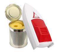 Juroupi Juroupi Ouvre-boîte électrique avec arrêt automatique à piles avec absorption magnétique pour personnes âgées, cuisine et extérieur (blanc et rouge)