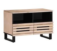 Juroupi Meuble TV Blanc 70x34x46 cm Bois Massif de manguier,Meuble TV,Table Basse Salon Meuble TV,Table Basse LED Couleurs