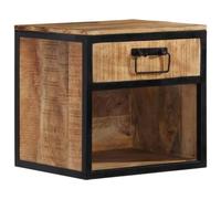 Juroupi Table de Chevet 40x35x40 cm Bois de manguier Massif, Table De Nuit, Chevet De Lit