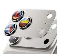 Jurqqer Protection Caméra pour iPhone 17 Pro Max, Verre Trempé 9H Ultra-Fin et Alliage d'Aluminium Aviation - Anti-Rayures Supérieur, et Compatible avec 99% des Coques, Gris