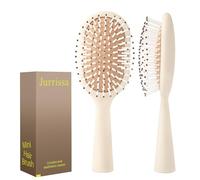Jurrissa Brosse démêlante pour femmes, filles, garçons et enfants, petite brosse à cheveux plate pour démêler, brosse à cheveux portable, convient à tous les types de cheveux, cheveux humides et secs