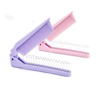 Jurrissa Lot de 2 peignes à cheveux pliables, mini peignes pliables pour sac à main, sacs, peignes à cheveux pliables de voyage, petits peignes de poche pour femmes, hommes et enfants (beige)