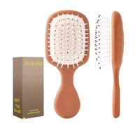 Jurrissa Mini brosse à cheveux pour femmes, hommes, enfants - Portable - Format voyage pour poches, sacs à main - Mini brosse démêlante pour tous les types de cheveux - Petite brosse plate pour