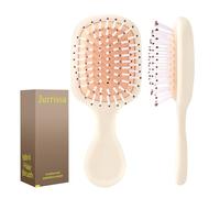Jurrissa Mini brosse à cheveux pour femmes, hommes, enfants - Portable - Format voyage pour poches, sacs à main - Mini brosse démêlante pour tous les types de cheveux - Petite brosse à palette pour