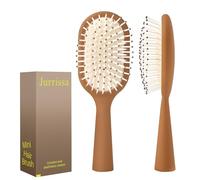 Jurrissa Mini brosse à cheveux pour femmes, hommes et enfants, brosse à cheveux portable pour poches, sacs à main, mini brosse démêlante pour tous les types de cheveux, petite brosse à cheveux pour