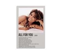 JURYEYRBGT Poster All For You de Janet Jackson - Impression sur toile esthétique - Impression moderne pour salon, chambre à coucher - 50 x 75 cm - Style sans cadre