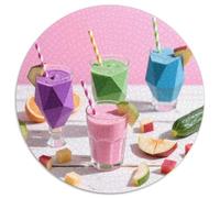 Jus de Fruits Puzzles 1000 Pièces Cadeau Unique Boissons d'été Jeu Éduchatif Challenge Toy À De Qualité Supérieure Peinture Art pour Adultes Et Enfants À Partir De 14 Ans 1000pcs (67.5x67.5cm)