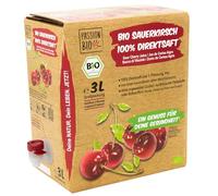 Jus de griottes bio, 3 L - 100% griottes européennes, végan, sans sucre ajouté (loi), contient naturellement du sucre.