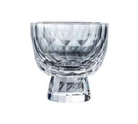 Jus Petites tasses à thé en verre transparent avec pied coloré, verres dégustation motif diamant, 50 ml Soude(Transparent)