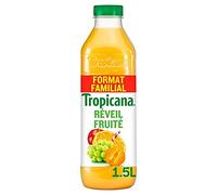Jus Tropicana Pure Premium Réveil Fruité 1.5L - Maxi Format! Savourez l'énergie des fruits, vitaminée et 100% naturelle. Riche en antioxydants et - Le Lot De 3