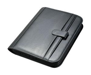 Juscha Clipboard avec Passants Cuir, Noir
