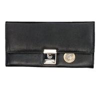 ALASSIO LIGHTPAK Alassio 42080 Porte-Monnaie en Cuir Nappa avec chaîne en métal et Mousqueton Noir 18,5 x 9,5 x 3 cm