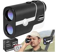 JUSDOO Télémètre de golf avec pente, 1 200 mètres de long pour le golf et la chasse, grossissement 7x avec haute précision, vibration de verrouillage du mât de drapeau, bataire rechargeable, avec étui
