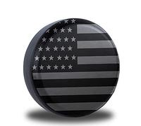 Jusen Housse de Pneu de Secours avec Drapeau américain pour Jeep Wrangler VUS, Camion, remorque de Voyage de 35,6 cm, 38,1 cm, 40,6 cm, 43,2 cm, pneus imperméables et résistants à la poussière (40,6