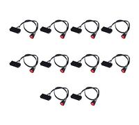 Jushenpoer 10 Pièces Câble de 50 cm D'étain en Cuivre 24 Broches ATX PSU PC Alimentation Démarreur Testeur de Démarrage Cavalier avec Interrupteur Marche/Arrêt
